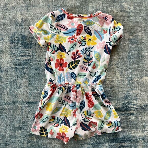 Kids Nautica Tropical Multicolor Leaf Print Romper Size 4 - Picture 2 of 4